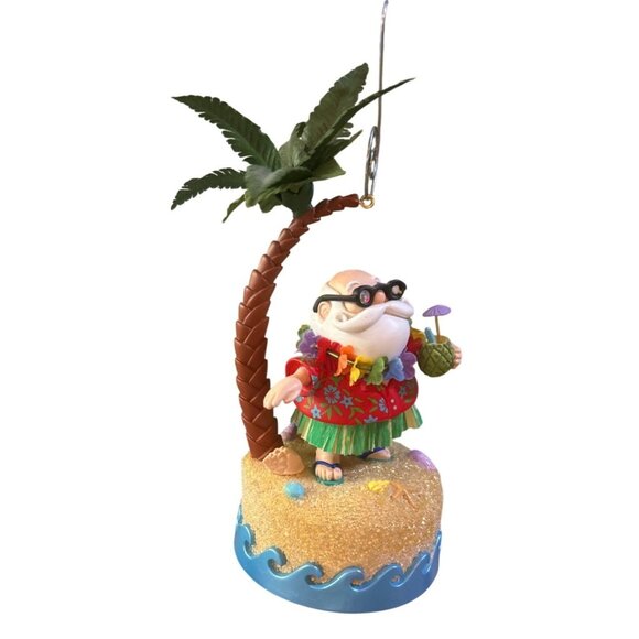 Christmas - Santa Beach Scene Musical Ornament‎ 2004 Hallmark  - Vintage - Picture 2 of 7